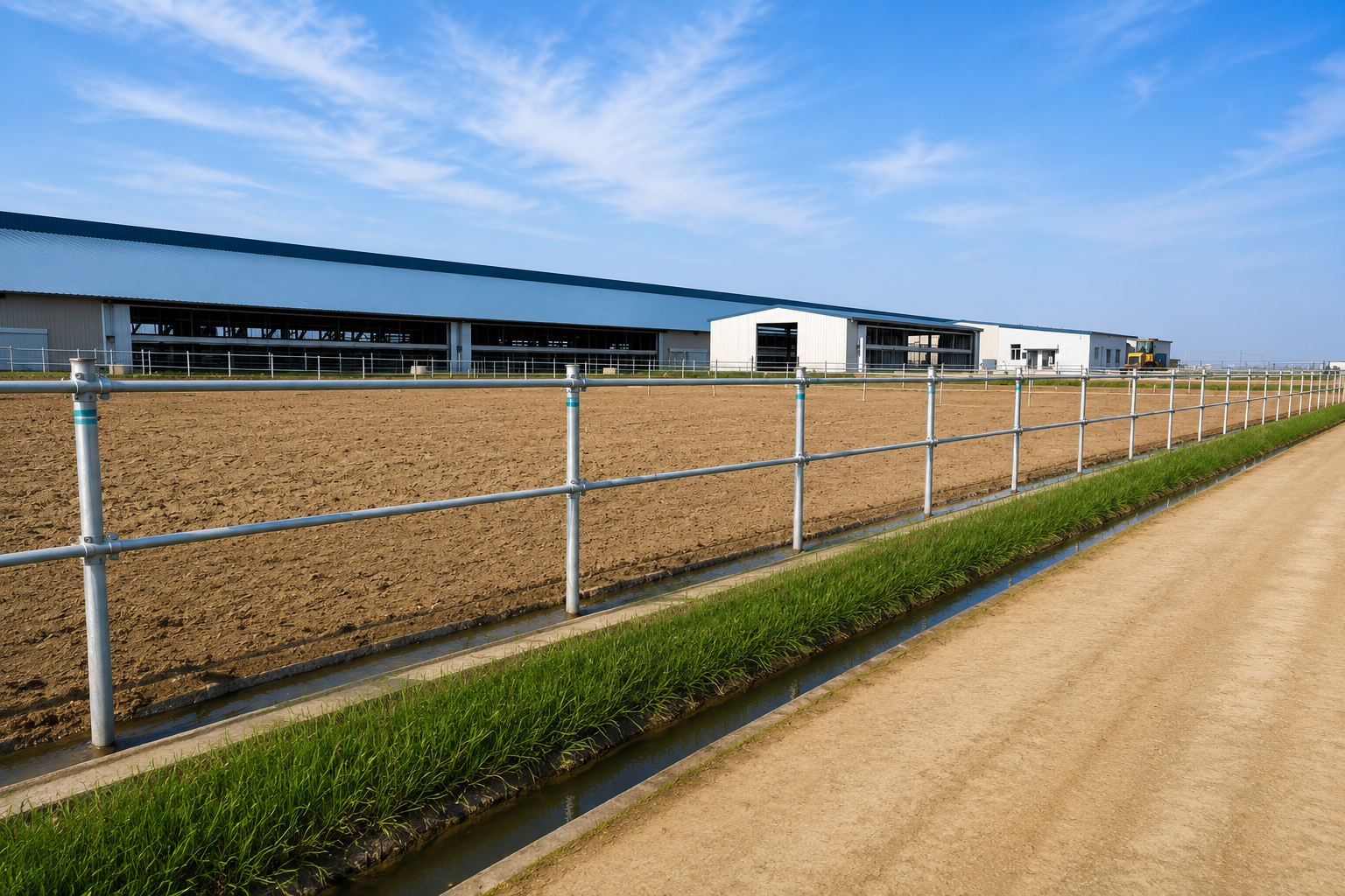Large-scale steel structure dairy farm complex