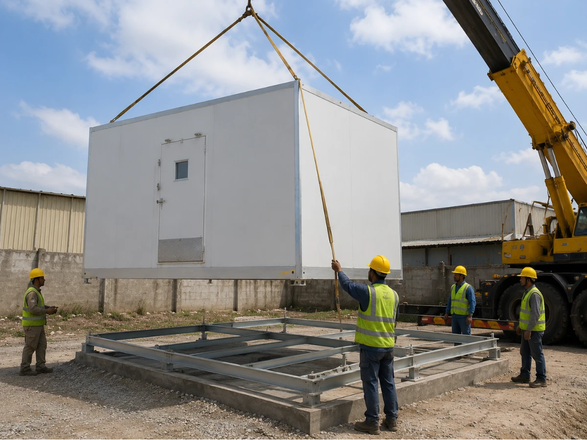 On-site cam-lock cold room installation