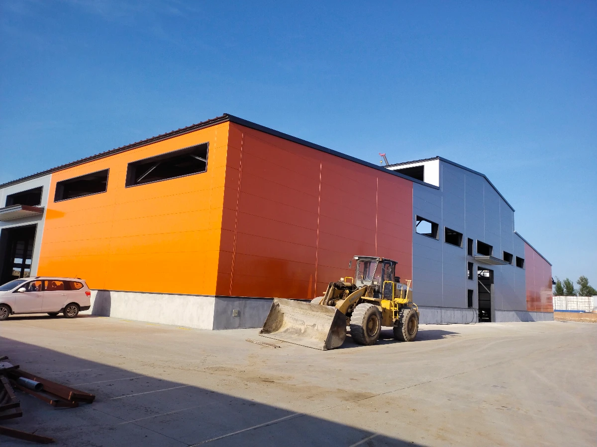 Finished steel building project delivered and installed by Vikkins