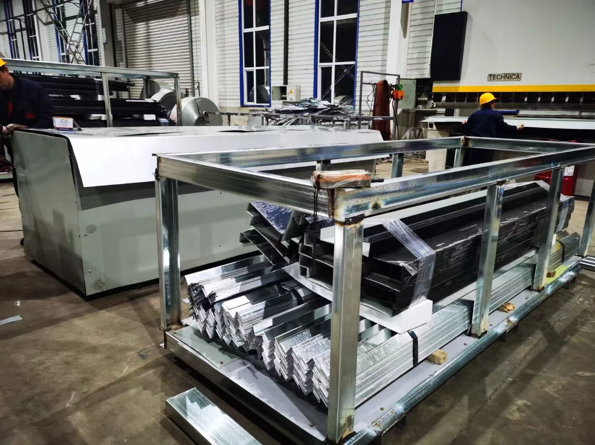 Containerized steel building parts ready to ship to Mongolia
