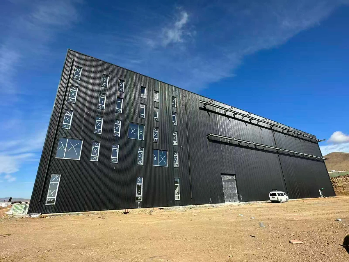Insulated steel building envelope on a Mongolia commercial project