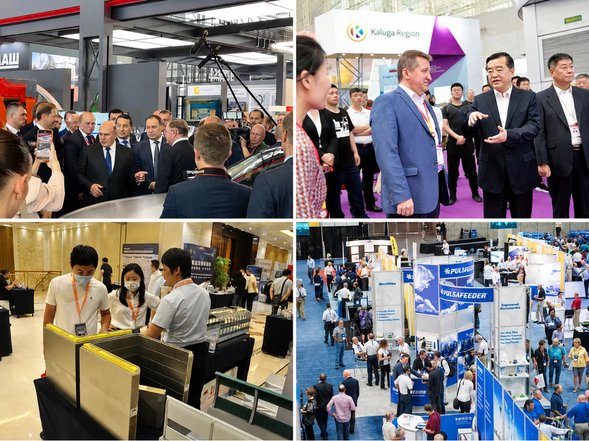 VIKKINS team meeting international clients at trade shows