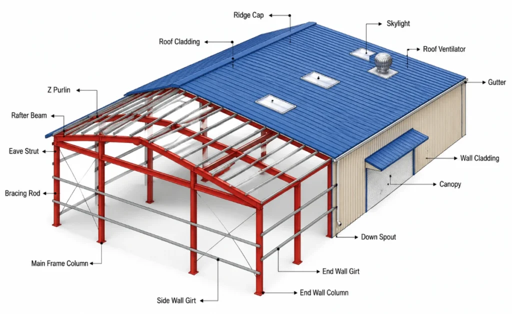 Sistema de estructura de acero