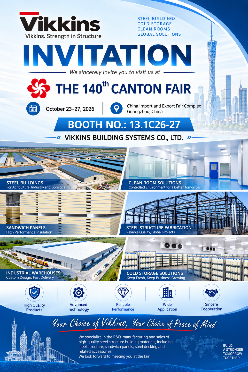 VIKKINS at the 140th Canton Fair — Booth 13.1C26-27, October 23-27 2026, Guangzhou