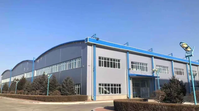 Curved-roof steel structure civil aviation facility with office building