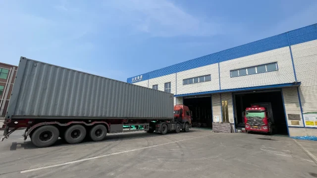 Vikkins container at factory